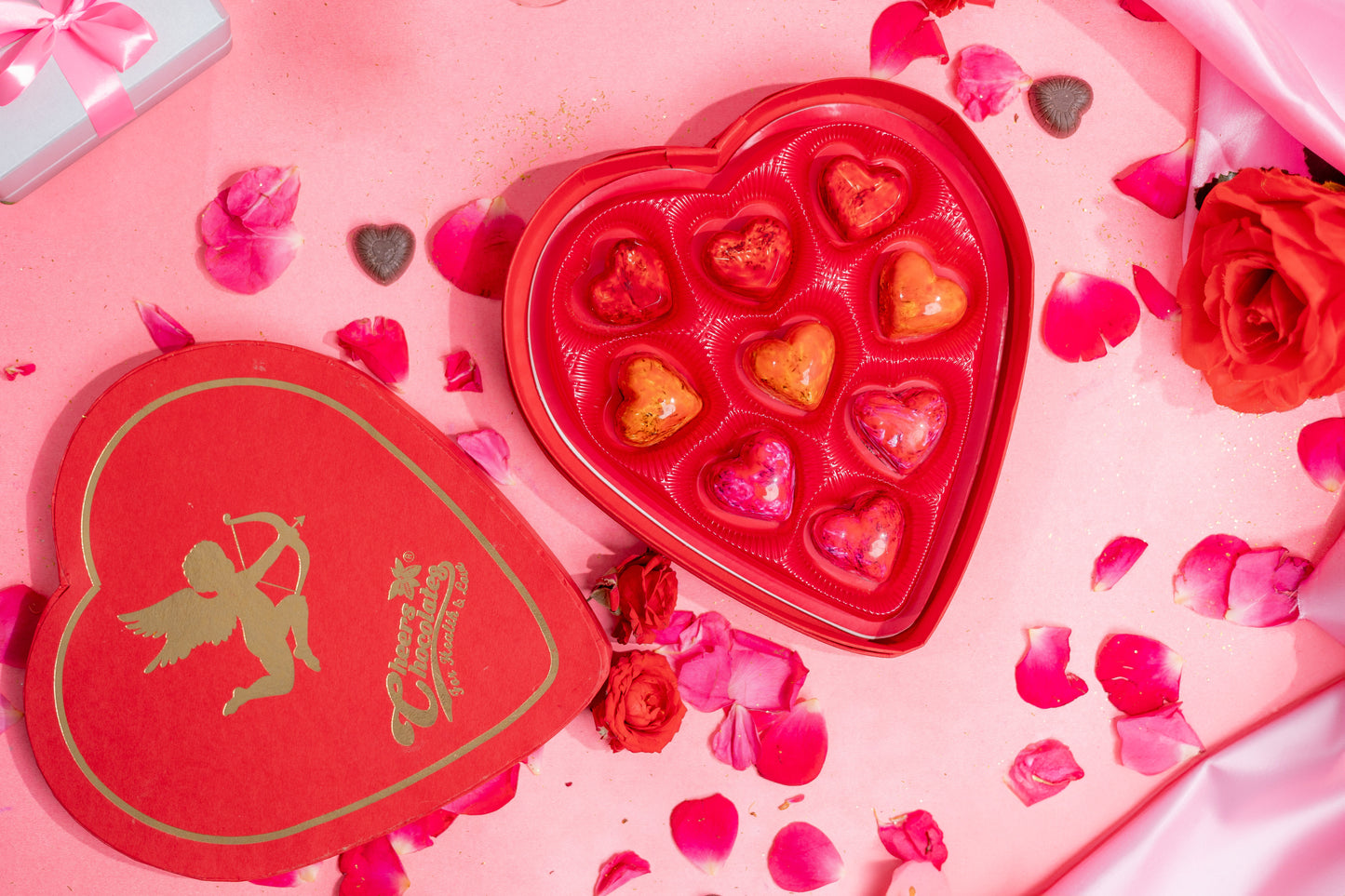 Heart Shaped Chocolates | Artisan Color Chocolates
