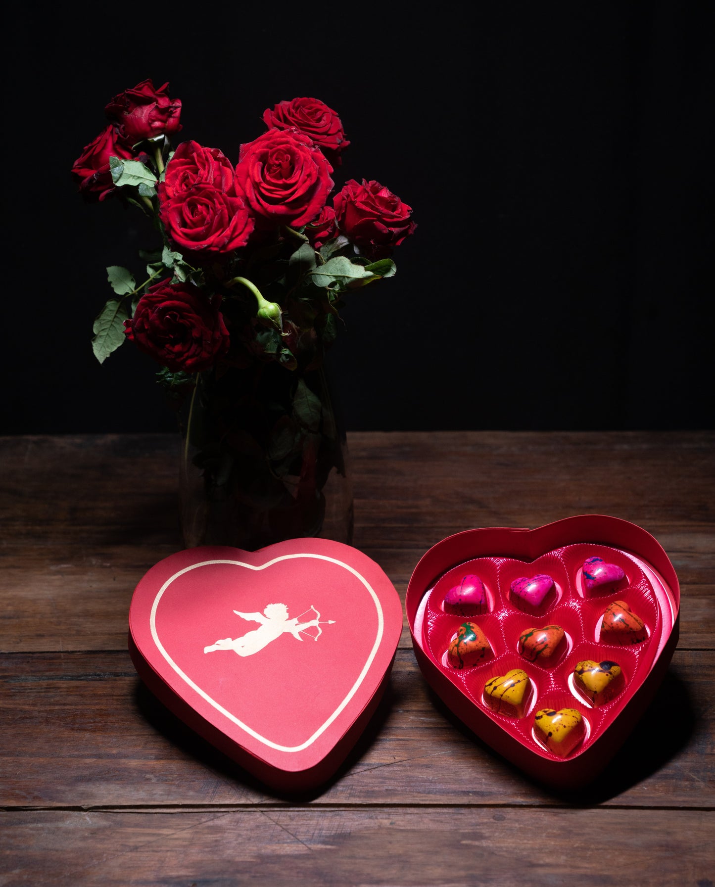 9 piece heart chocolate