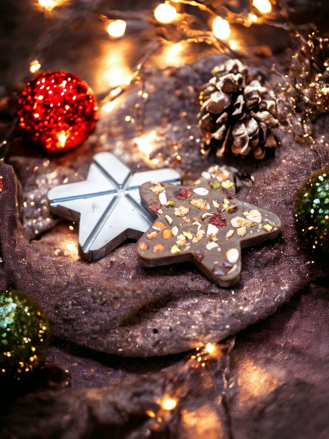 Chocolate Star with Fruit & Nuts