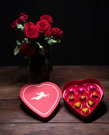 9 piece heart chocolate