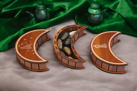 Eid Cresent Wooden Box